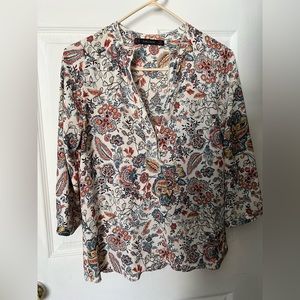 Zara flowery blouse XS